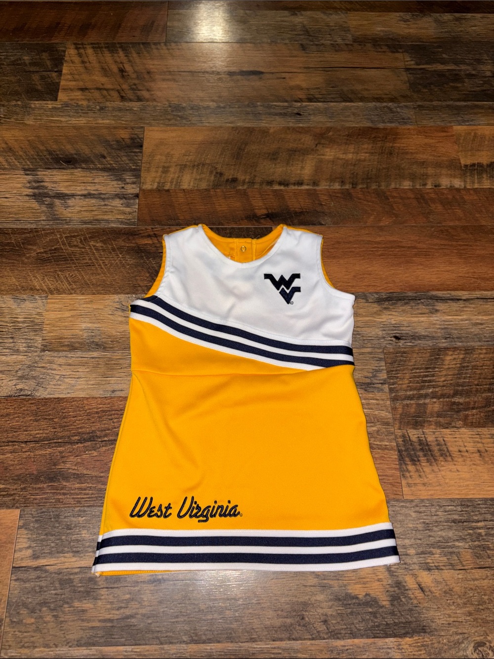 West Virginia Girls' Gold & White Cheer Dress - WVU Logo